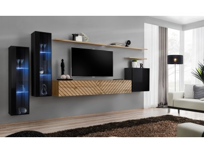 Модулна секция Switch 11 (черно/дъб вотан)